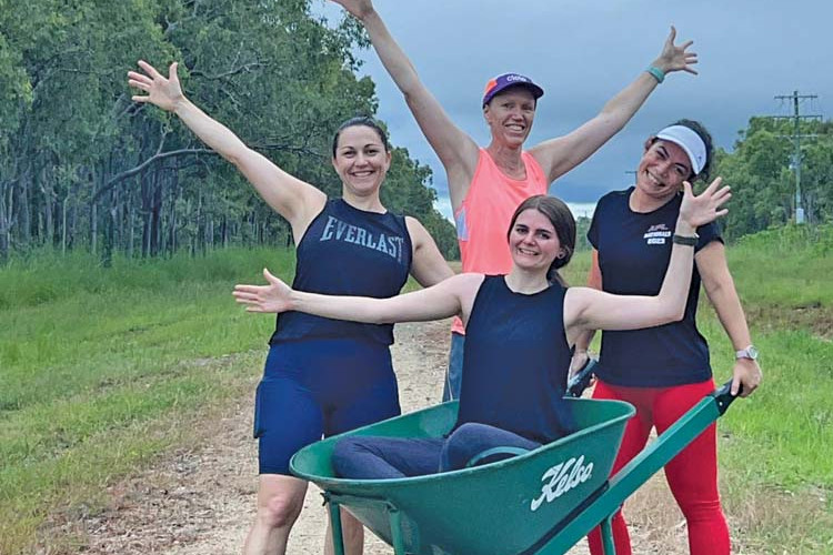 RACE READY: Team Council Cruisers members, Julia Barbagallo, Jane Hollins, Rochelle Harding and Roberta Aloia are in training for the 21st Great Wheelbarrow Race.