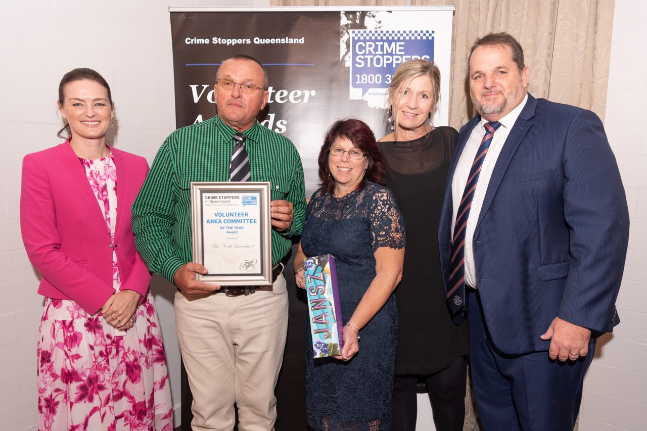 Crime Stoppers Far North Queensland Volunteer Area Committee (VAC) has been recognised as the VAC of the Year after the recent awards held last month.