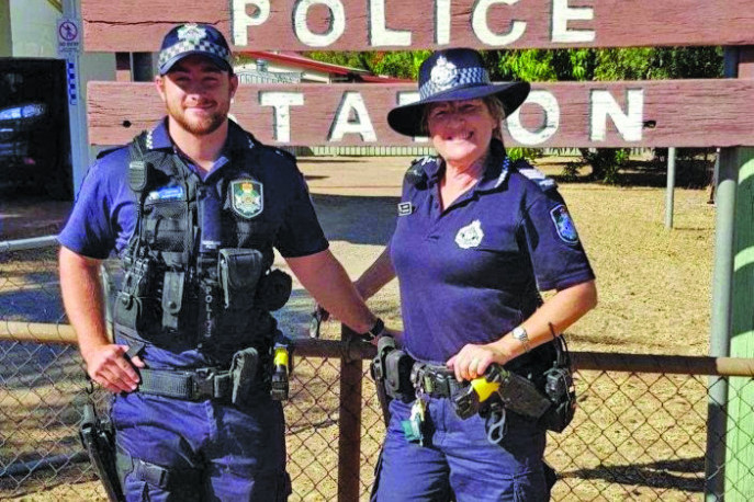 Sergeant Sue Wieland with Senior Constable Glen Goodlet at the Croydon police station.