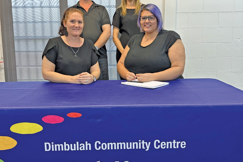 New Dimbulah Community Centre committee (front) treasurer Kylie Boswell and vice president Tabbetha Reed (back) president Gary Boswell and secretary Chermay Girgenti