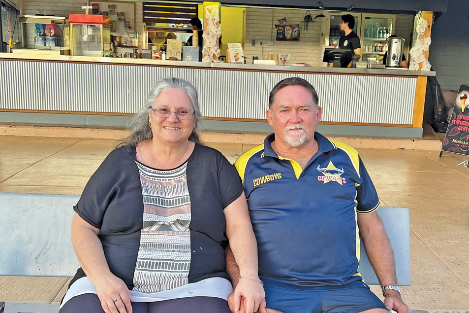 Christine and Michael Purcell returned to the Mareeba Drive-In 41 years after meeting there to relive the memories for their wedding anniversary below.