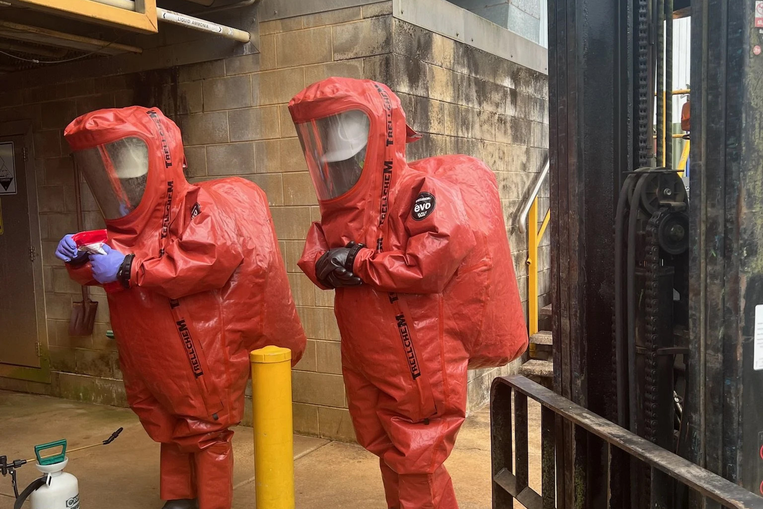 Participants in the multi-agency training exercise were put through their paces at the Bega-Malanda Milk factory recently.