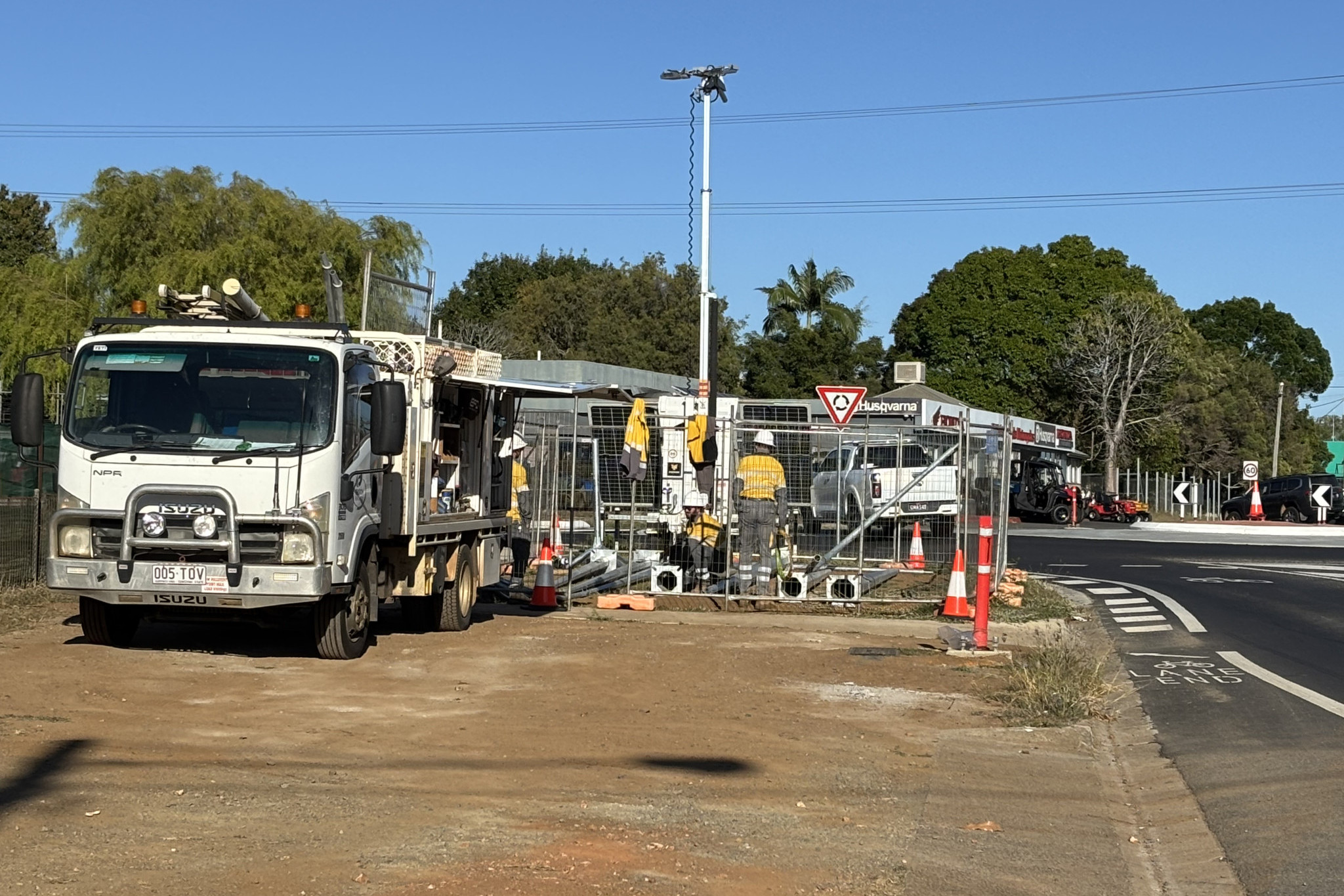 Works continue at the Herberton/Constance Street roundabout.
