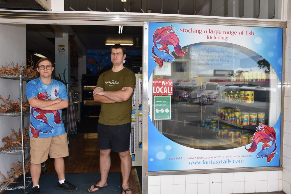 Fantasy Tails owners Zac Kroonenburg and Jared Yates have called for a public rally to be held in Mareeba to address juvenile and youth crime following a brazen and recent morning robbery at the Byrnes St business.