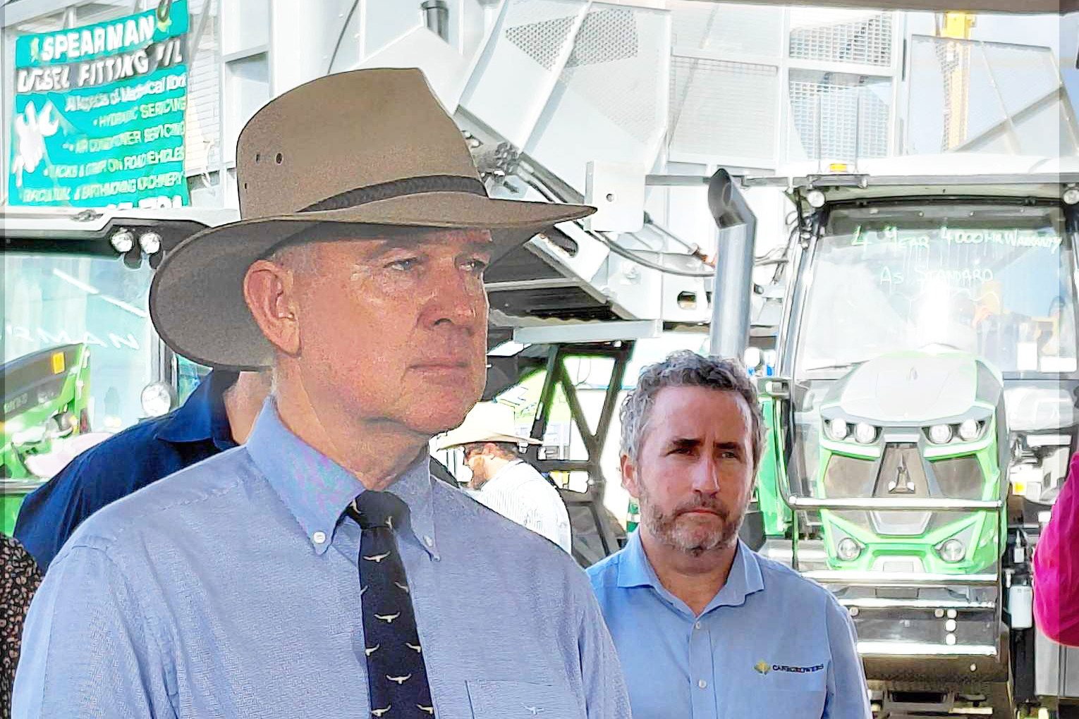 Minister for Primary Industries Tony Perrett makes an announcement at the Rotary FNQ Field Days last week.