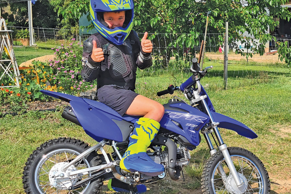 Seven-year-old Harley Lane has been saving up his whole life for his very own Yamaha TTR110.