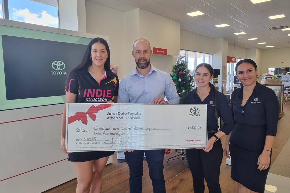 Sarah Quinn from the Indie Rose Foundation, General Manager Adam Cole, Stock Controller Marina Cetinic and Sales Consultant Nara Shioji