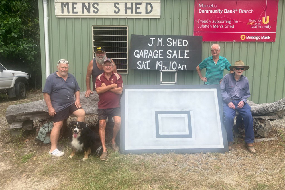 The Julatten Men's Shed are helping freshen up the school's basketball court.