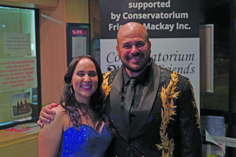 Mareeba’s Kiara Cabassi pictured with Paul Ettore Tabone after receiving the Paul Tabone Most Promising Voice for Musical Theatre award.