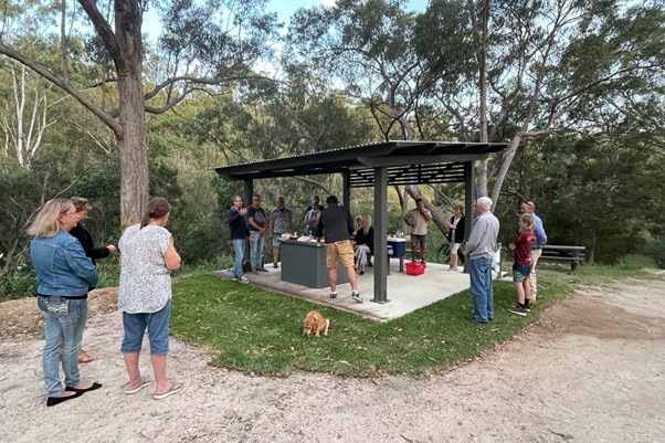 Groups gathered to “road test” the new barbecue huts in Herberton’s Lions Park.