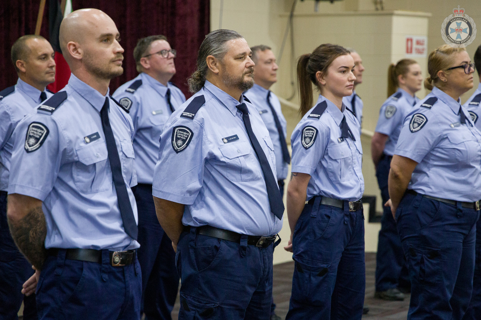 Some of the 16 new correctional officers who will be working at Lotus Glen graduating at a recent ceremony.