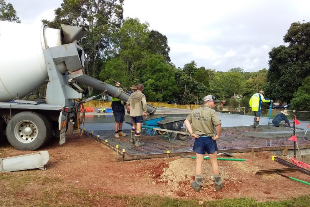 The Malanda Men’s Shed will finally have a shed to call home after the foundation for their new shed was poured.