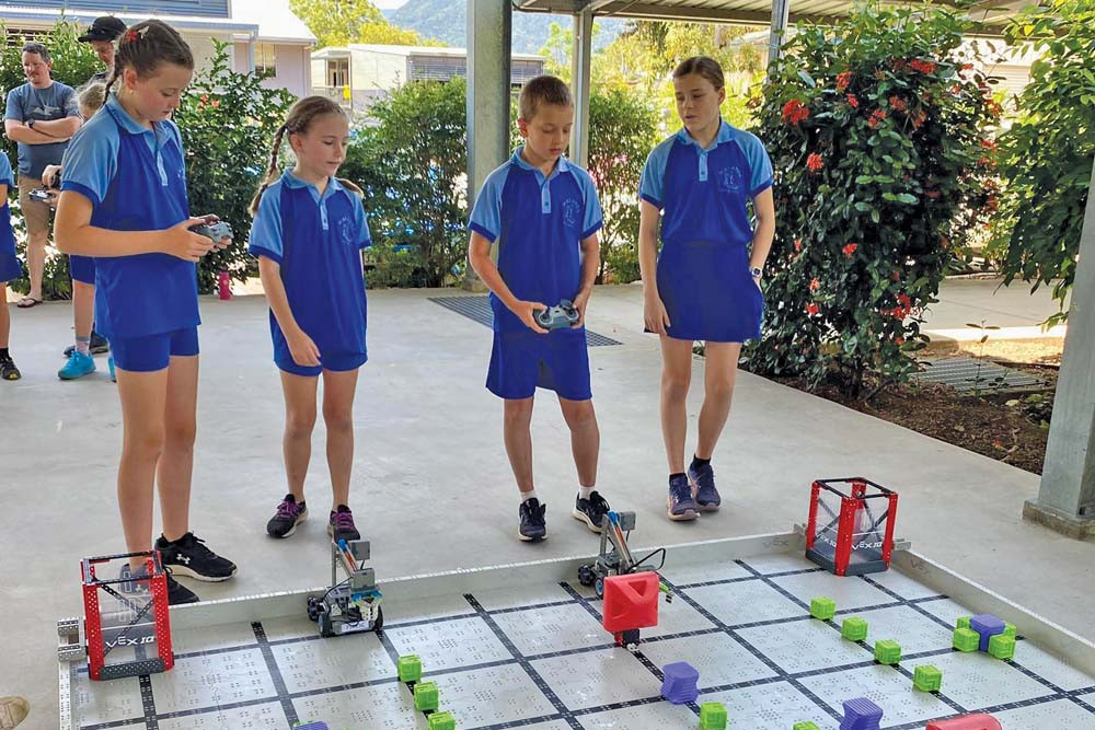 Malanda State School students had to put their minds to the test, building robots to navigate certain tasks.