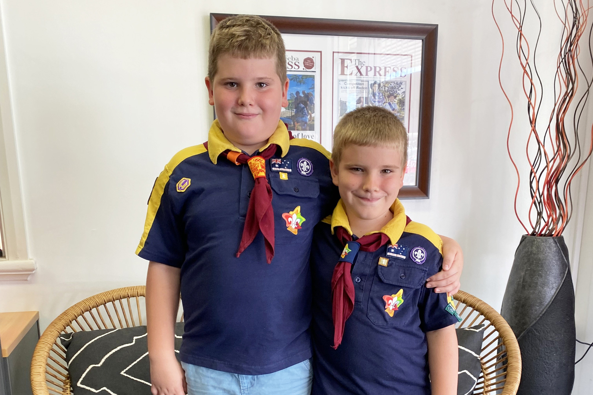 Jaxon (left) and Rhys Bolton are on a mission to save units from being closed.