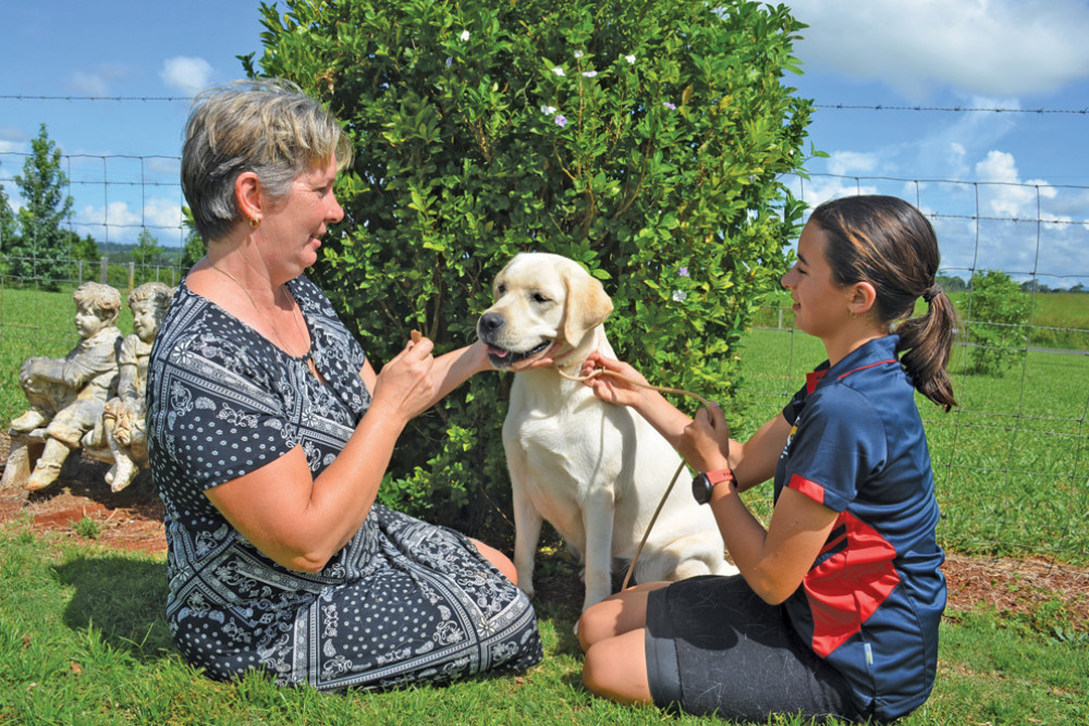 Michelle Ginn, Karma and Emily from Malanda Labs love everything to do with breeding and showing dogs