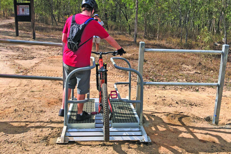 Davies Creek Mountain Bike Park now has a grid installed as an entryway, letting bikes in and out while keeping the neighbouring cattle in.