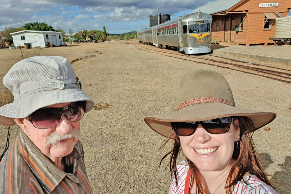 Marion and Donald Lawie came across the Nellie’s grave when they were travelling on the Savannahlander.