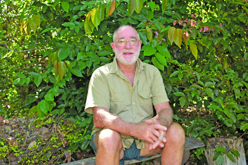 Peter Radke in his Mareeba garden.