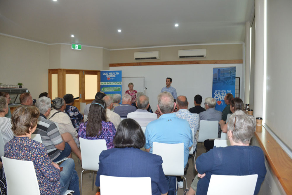 Locals gathered at the Jackaroo Motel in Mareeba to express their concerns regarding health services.
