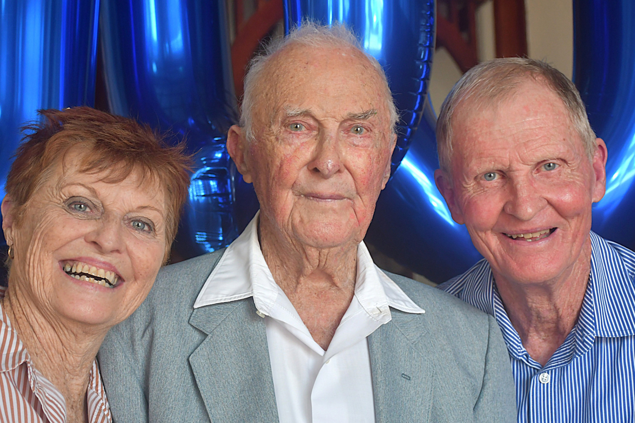 Phil English celebrated his 100th birthday, with his family on Saturday including daughter Carole and son Bernie.