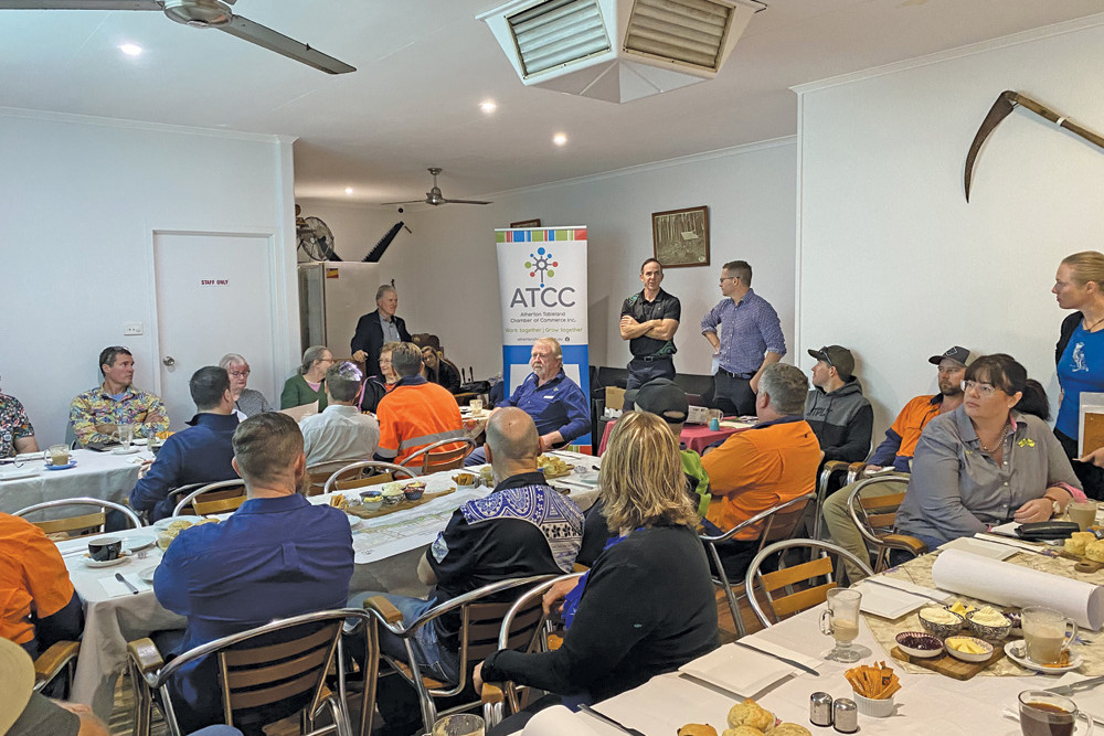 Representatives from businesses in the civil construction, plumbing and electrical sectors gathered to hear about TRC’s Priors Creek project recently.