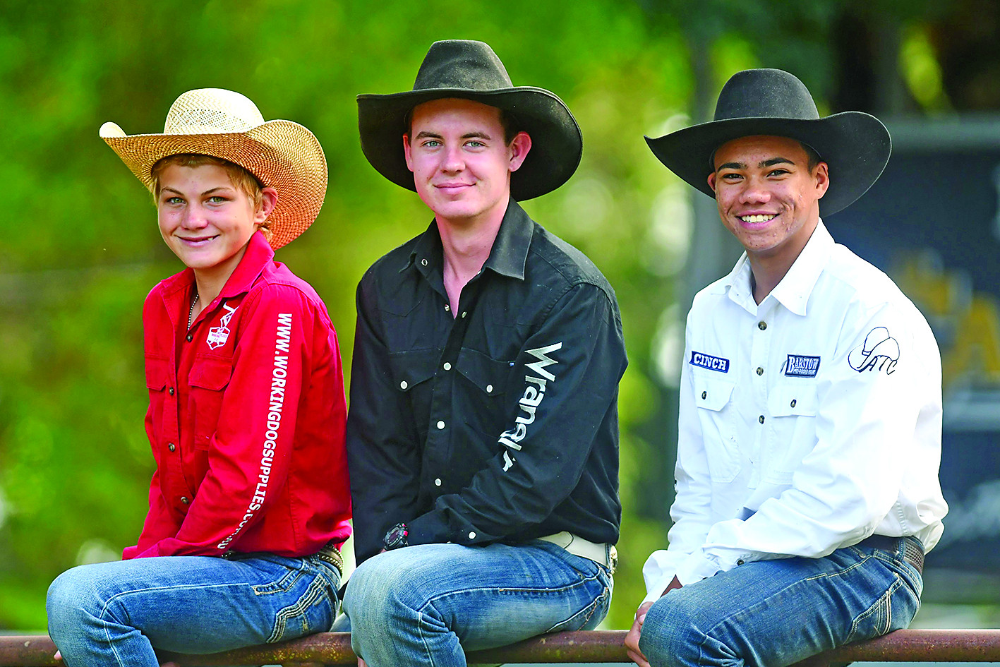 Jake Simpson, Wyatt Milgate and Travis Koolatah are all looking forward to the Mt Garnet Rodeo this weekend.