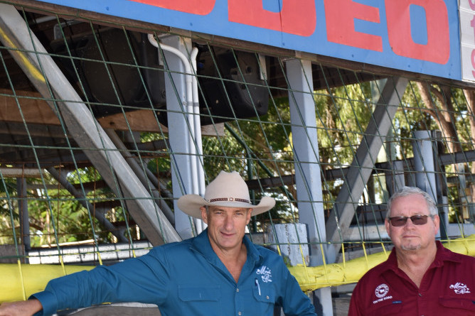 Mareeba Rodeo Association president Peter Brown and Vice president Ron Blakeney continue to work through logistics after confirmation a reduced event will be held on July 10.