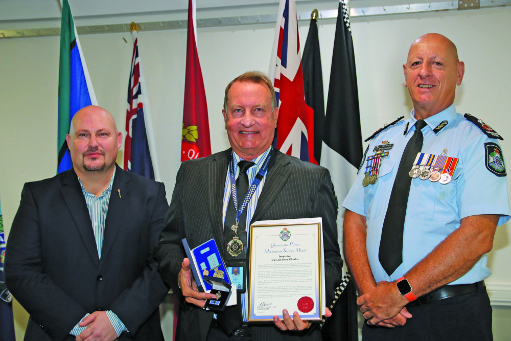 Inspector Russell Rhodes started his policing career over 40 years ago, a service that he has been recognised for with a very rare and highly coveted medal.