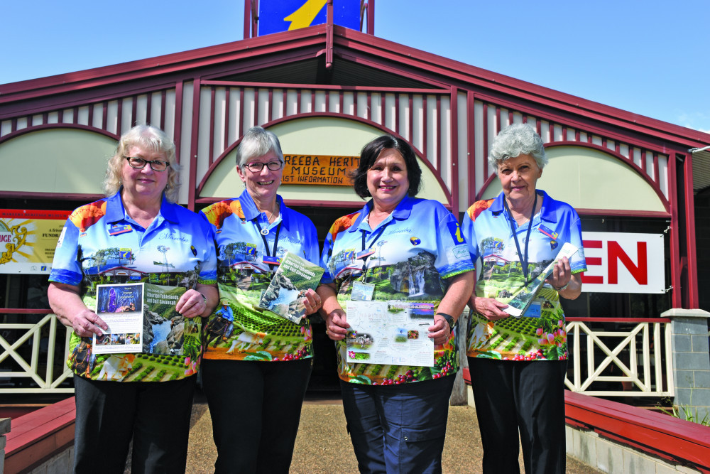 Mareeba Heritage Museum and Visitor Information Centre volunteers Diane Pezzoti, Debbie Brown, Susan Healy and Shirley Lea. The Heritage Centre is just one local community organisation getting involved with Savannah in the Round. James Dein and “Nipper Brown” have encouraged other local groups and individuals to also consider getting involved with the festival.
