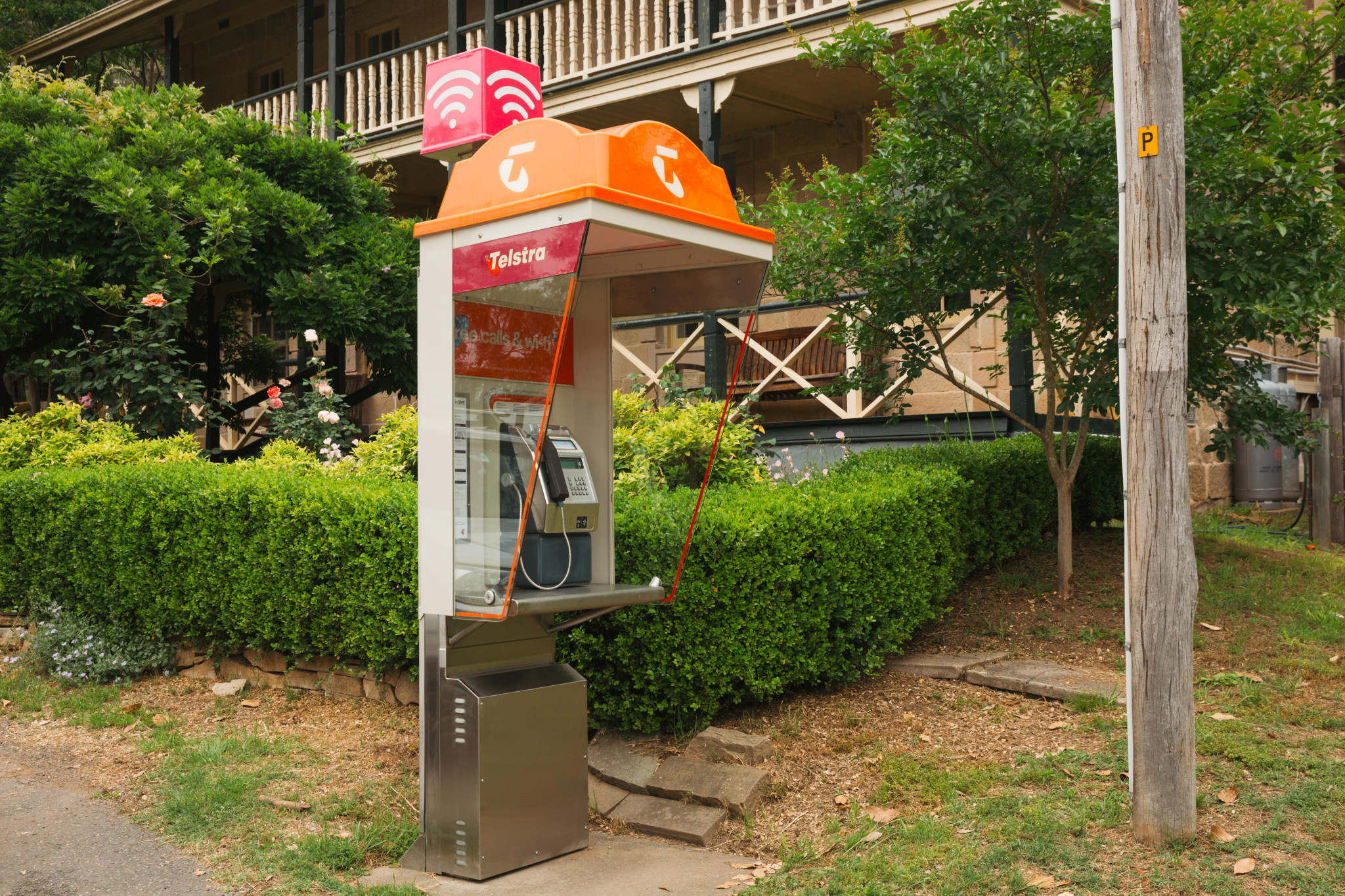 One of the newly upgraded public phones with free Wi-Fi and extended battery backup.