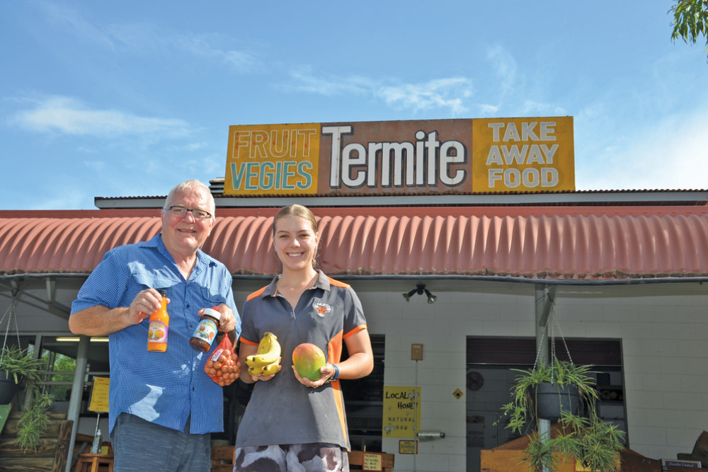 Termite owner Brian Herbohn and staff member Brooke Butler on their second last day of trade