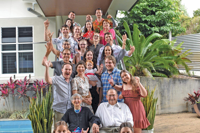 Tito and Anna Sciani with their three children. seven grandchildren and six great grandchildren.