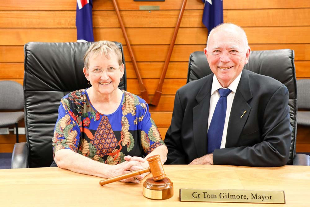 Tom and his wife Sally after he was elected Mayor of Mareeba Shire.