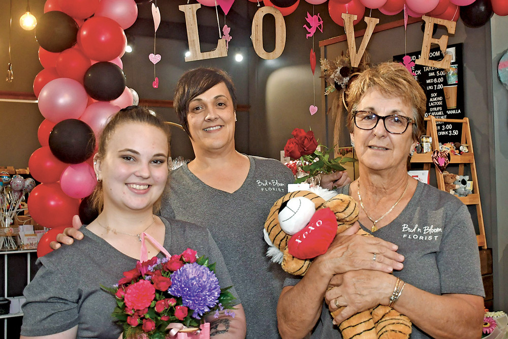 Bud ‘n’ Bloom family Teneshia Walker, Melissa Walker and Alerina Bonadio are getting ready for Valentines day