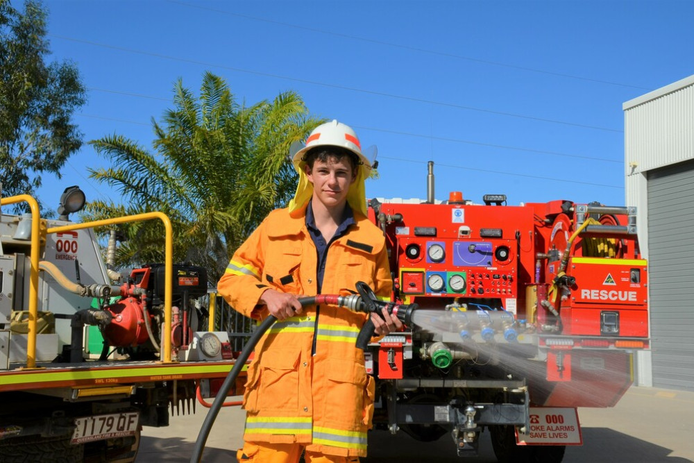 Alexander Hubner was awarded Young Volunteer Firefighter of the Year for Rural Fire Service Week.