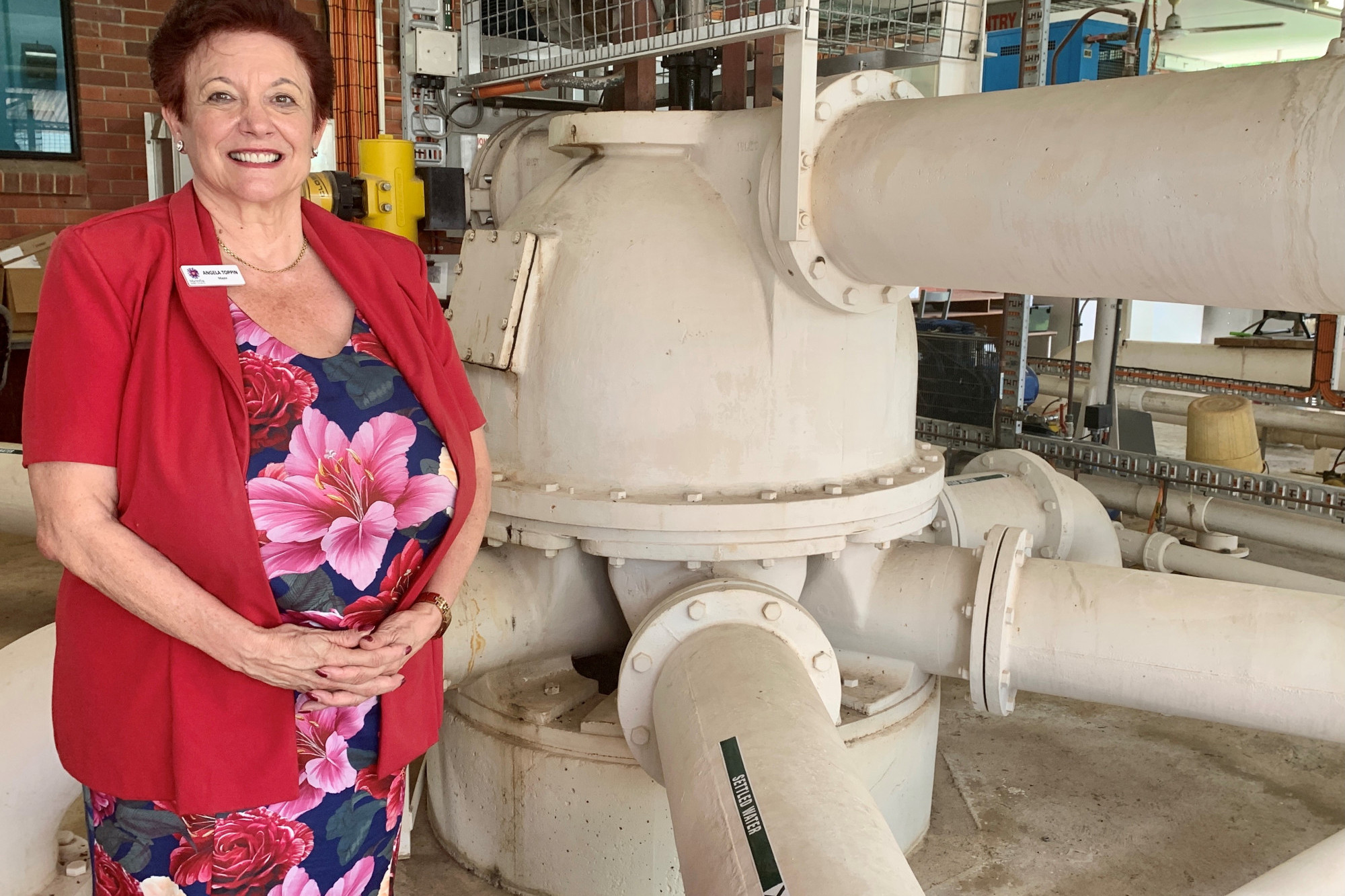 Mareeba Shire Council Mayor Angela Toppin at the Mareeba Water Treatment Plant that is set to get upgraded as a part of their upcoming water infrastructure repairs.