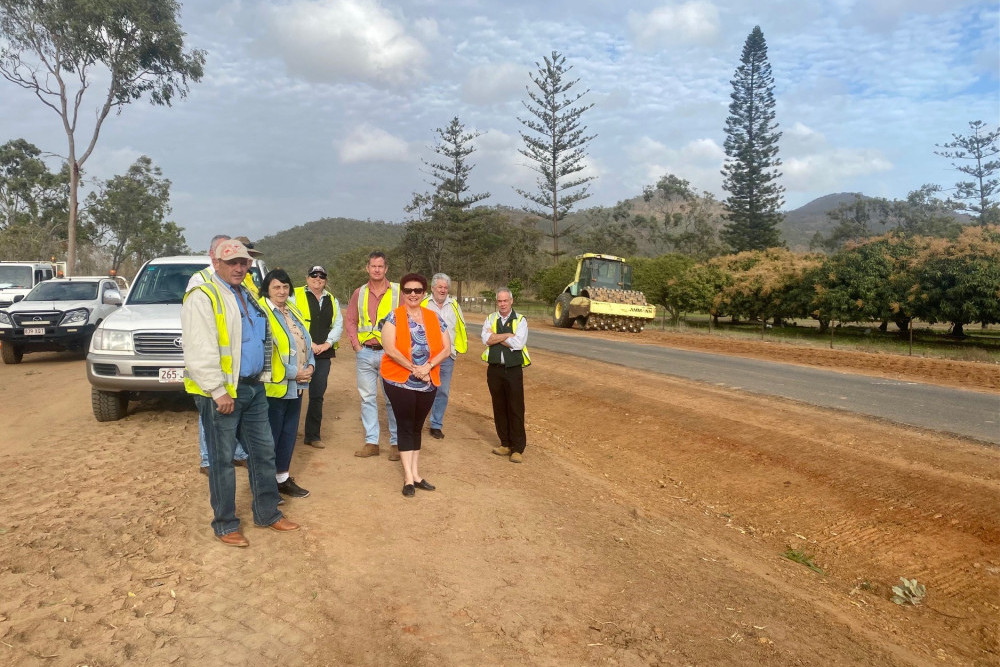 Mareeba Shire Councillors and Council staff inspecting a project on their recent western roads tour.