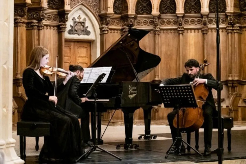 Khalida De Ridder performs at an International Classical Chamber Music Festival in Comillas, Spain.