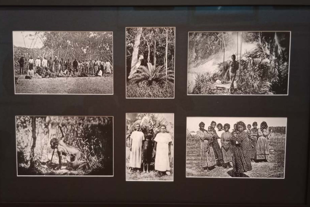 Some of the photographs from the exhibition showing pioneers of Mission Beach.