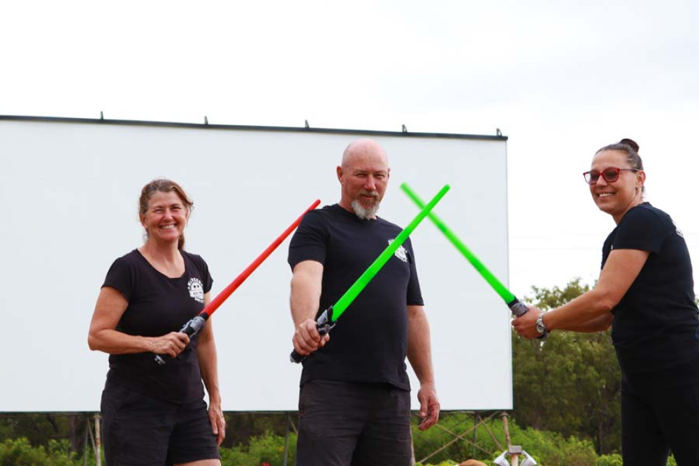 Drive in owners Ann-Marie Donnelly, Jason Donnelly and Josephine Doger de Speville are gearing up for May the 4th Day.