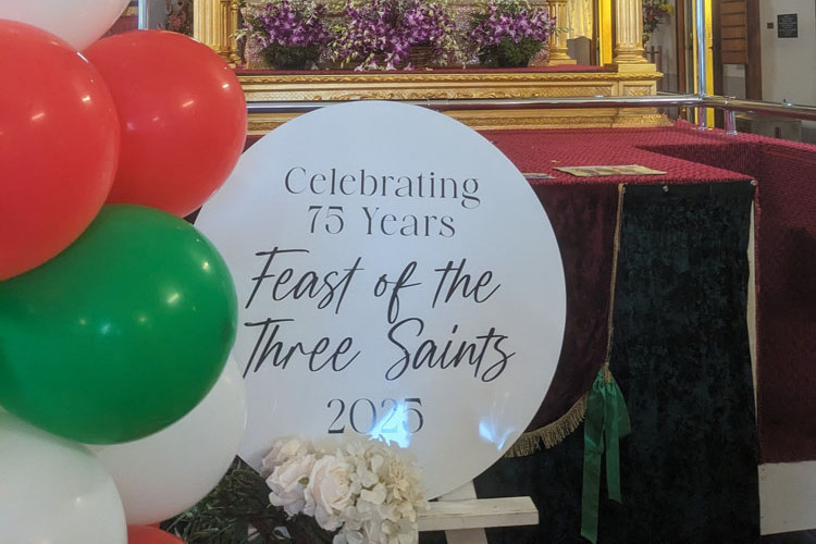 The Three Saints were centre of attention in St John’s Catholic Church at Silkwood. Picture: Sarina Fregona