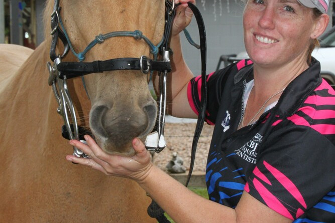 Equine dentist Cherie Bramich is one of just three practitioners operating north of Townsville.