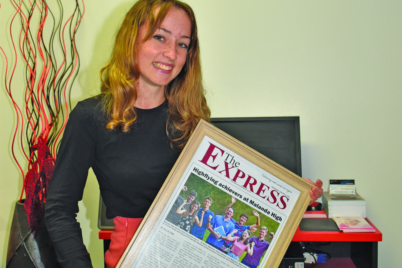 DREAM JOB: Office junior Ellie Fink is the newest edition to The Express Newspaper team as she currently juggles her year 12 studies and her dream job.