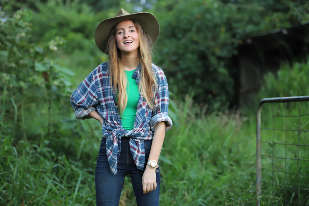 Product of the land - Georgina Humphries, fourth generation dairy farmer turned stand-up comedian. Photo: Brigitte Daley