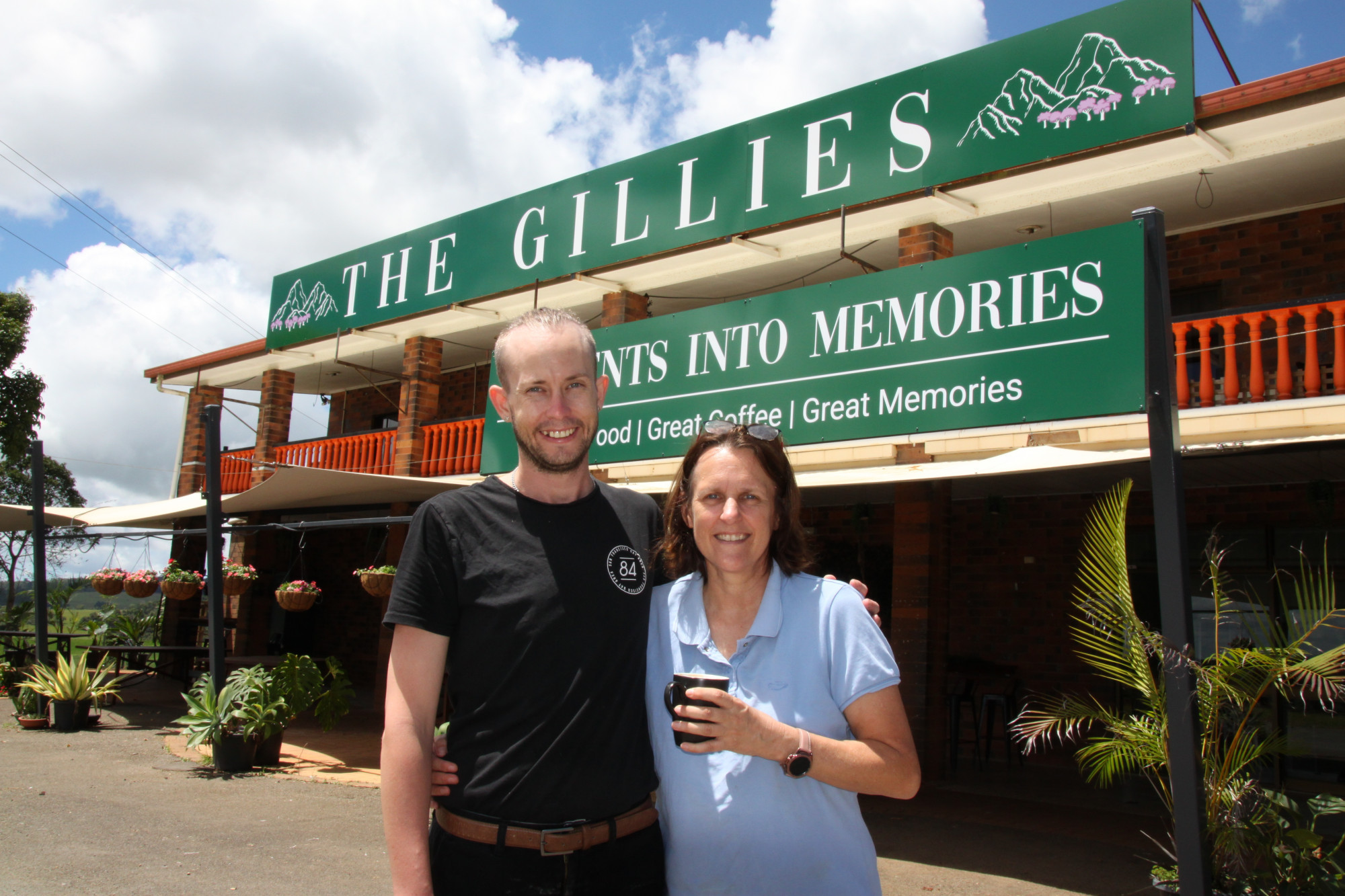 New owner of The Gillies, Alli Fielding and her right hand man, cook and "Mr Wonderful," Leon Duff have spearheaded the 5 week redevelopment of the cafe which opened for business on Monday