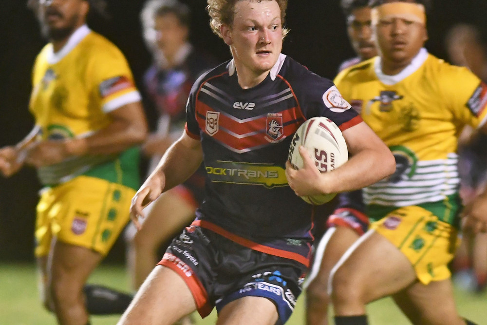 Rooster Tom Cuda during Saturday night's trial match against the Gladiators