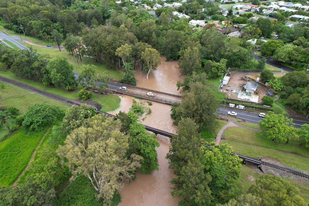 The Granite River bridge during record breaking rain last week