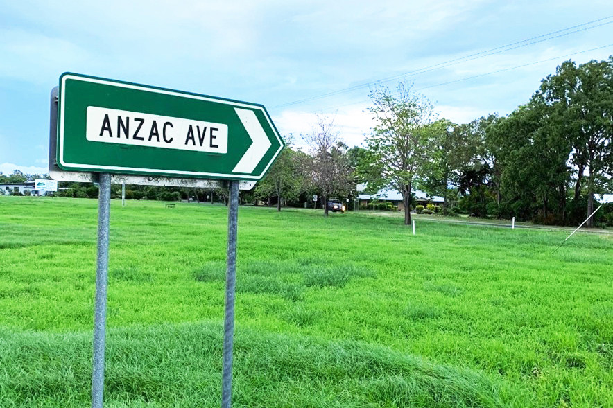 Anzac Ave sign today.