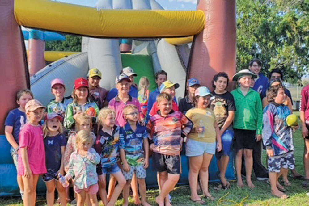 he jumping castle proved a huge hit with all the kids on the weekend of fun at Mt Garnet.