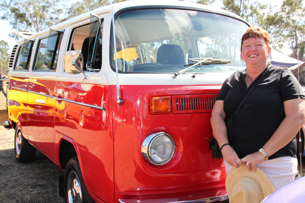Event coordinator Annette Haydon was impressed with the refurbished 1977 Volkswagon Combi owned by Ravenshoe's Paul Adamson, that was pronounced Runner Up Champion Exhibit of the day.